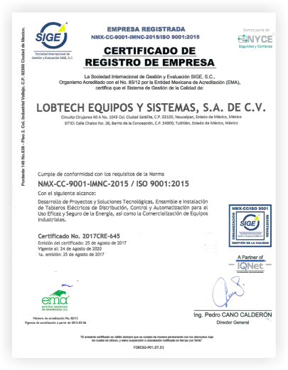 CERTIFICADOSIGELOBTECH